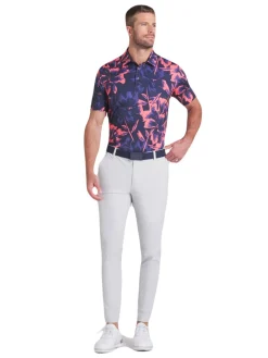 Puma Shirts|MATTR Broken Flower Polo - Deep Navy/Peach Frost
