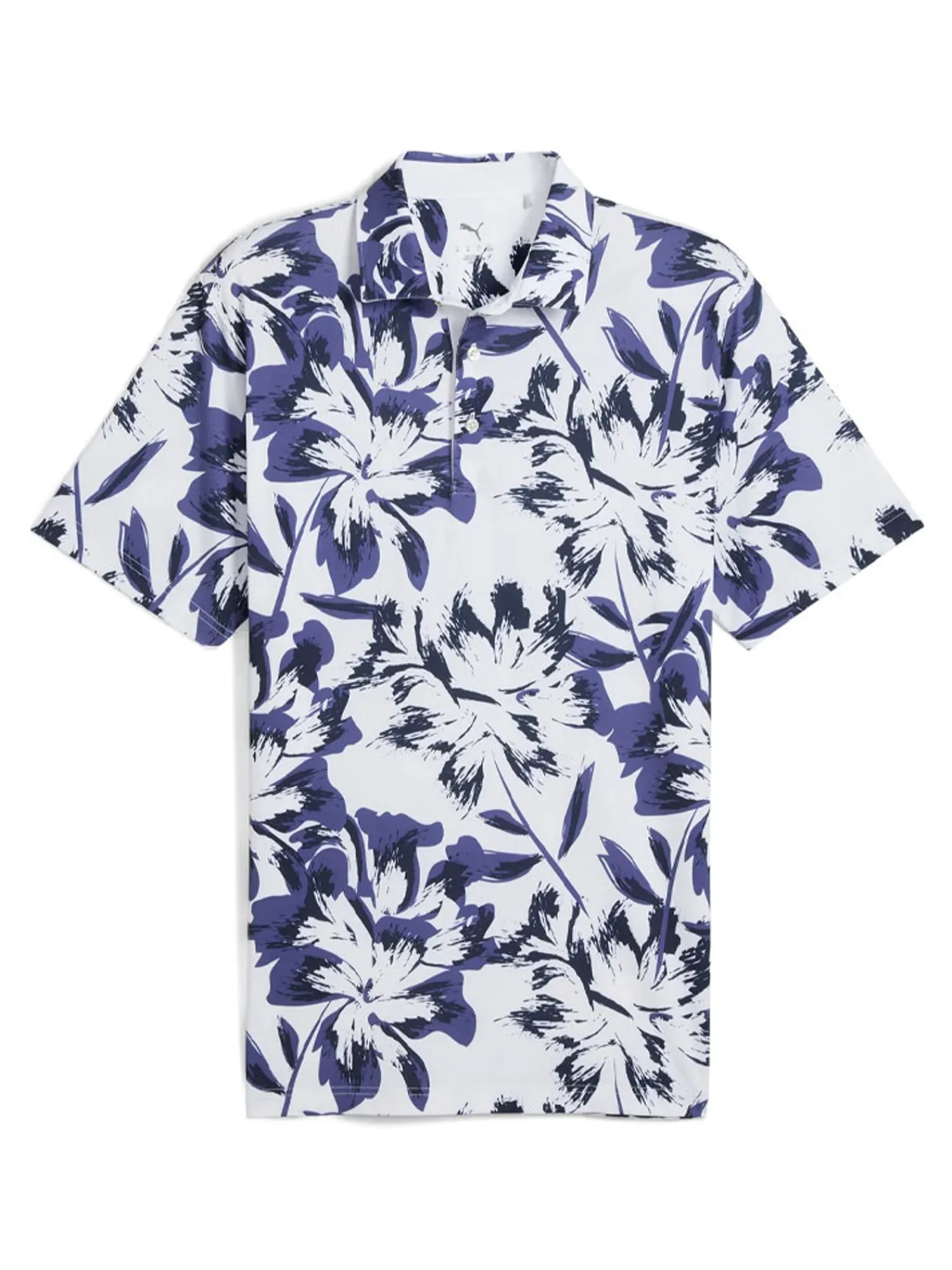 Puma Shirts|MATTR Broken Flower Polo - White Glow/Blue Crystal