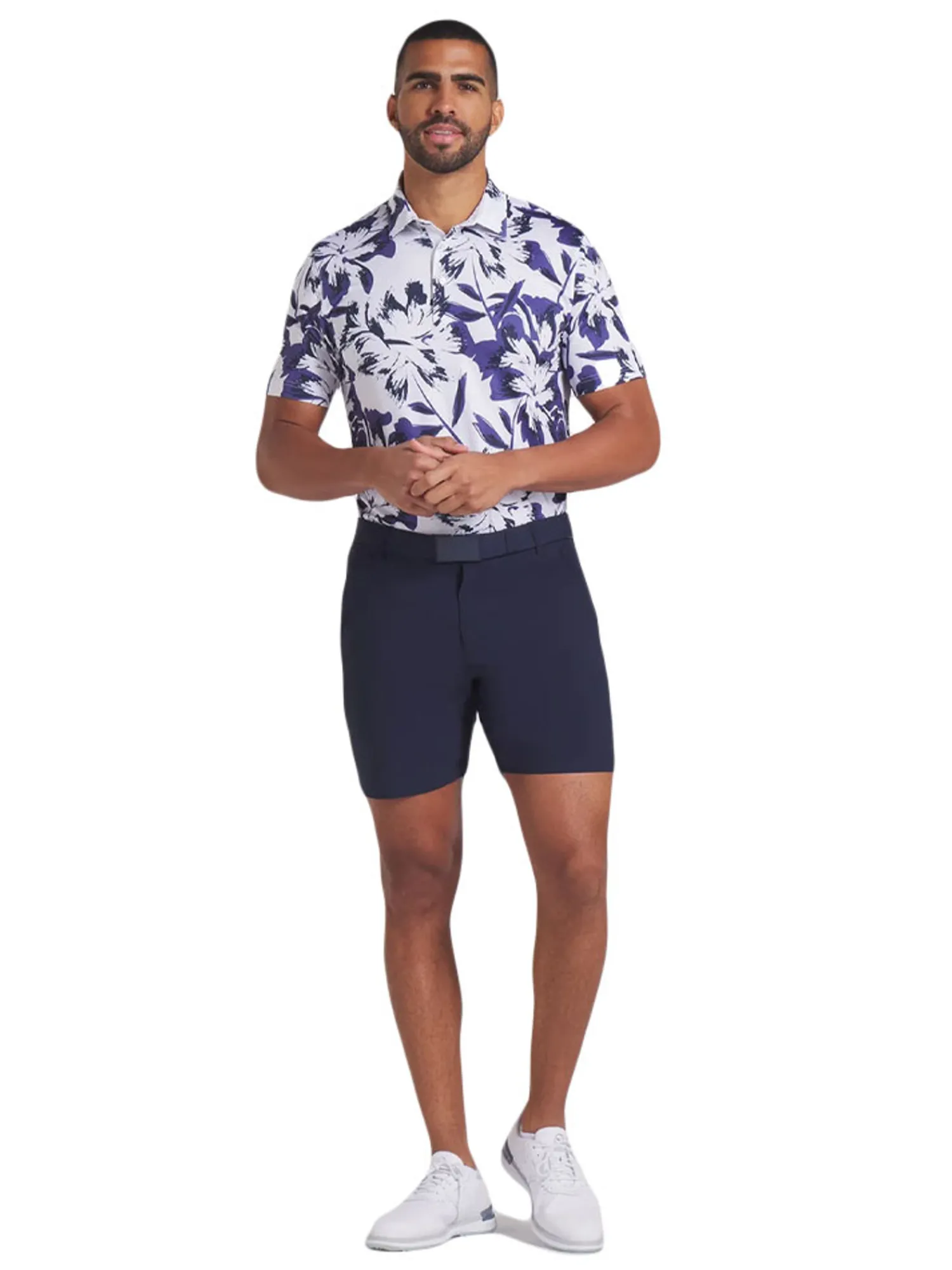 Puma Shirts|MATTR Broken Flower Polo - White Glow/Blue Crystal