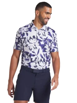 Puma Shirts|MATTR Broken Flower Polo - White Glow/Blue Crystal