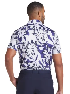 Puma Shirts|MATTR Broken Flower Polo - White Glow/Blue Crystal