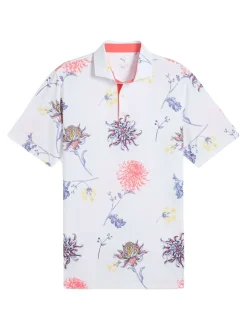 Puma Shirts|MATTR Dahlia Polo - White Glow/Peach Frost