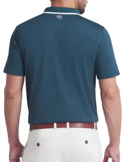Puma Shirts|MATTR Elevated Solid Polo - Green Terrain/Haute Tropic