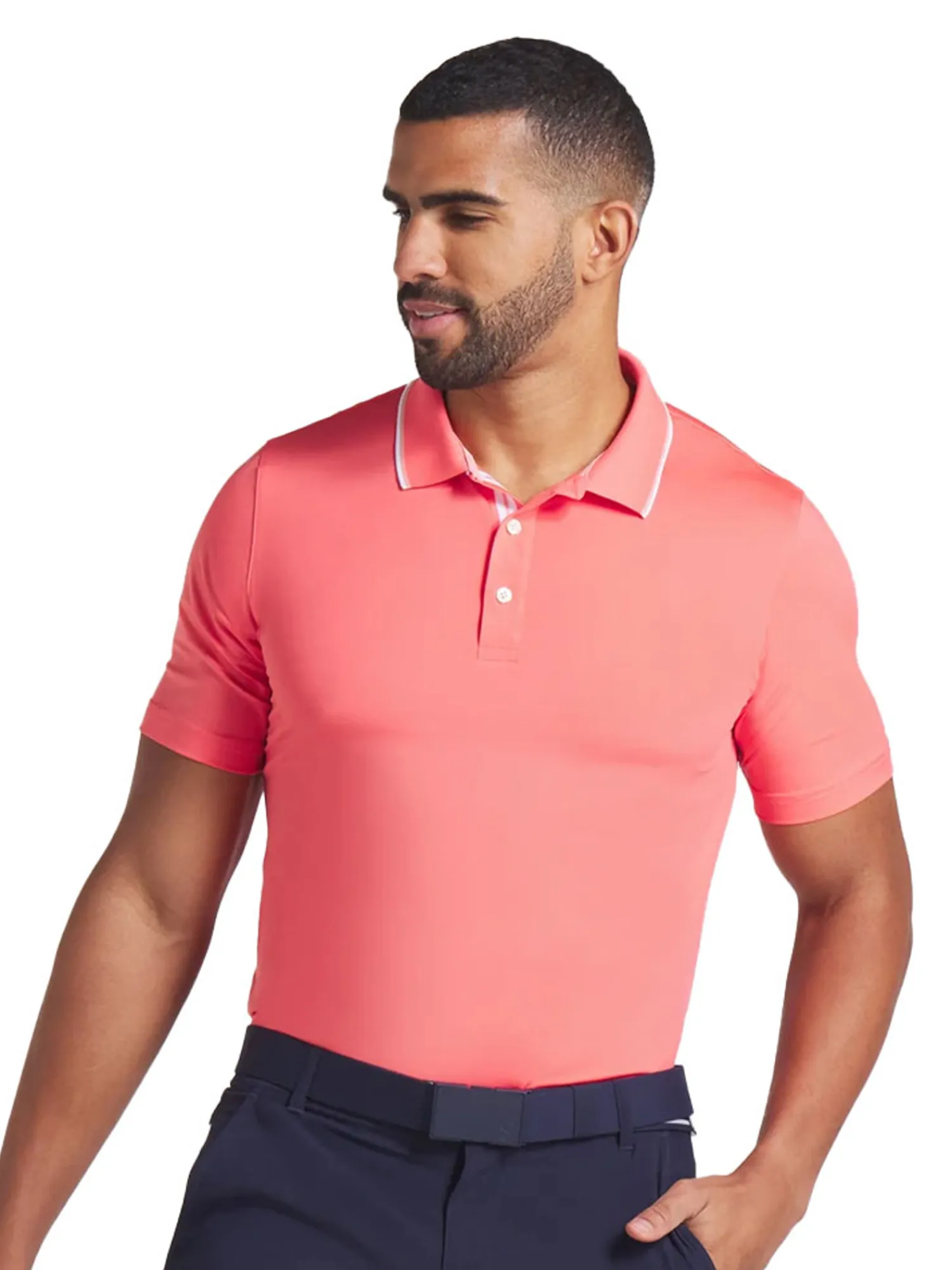 Puma Shirts|MATTR Elevated Solid Polo - Peach Frost
