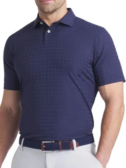 Puma Shirts|MATTR Houndstooth Golf Polo - Deep Navy