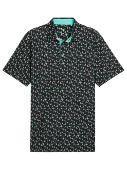 Puma Shirts|MATTR Paradise Polo - Black/Aquatic