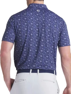 Puma Shirts|MATTR Port Golf Polo - Deep Navy - White Glow/Deep Navy