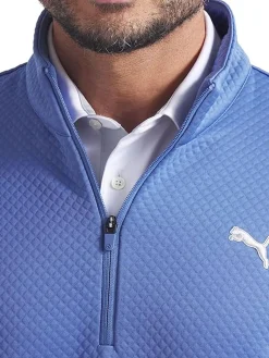 Puma Clearance Clothing|Pebble 1/4-Zip - Blue Horizon