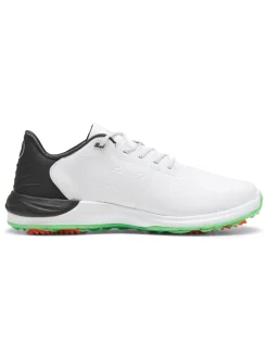 Puma Clearance Shoes|Phantomcat NITRO+ Golf Shoes - White/ Black/Fluro Green