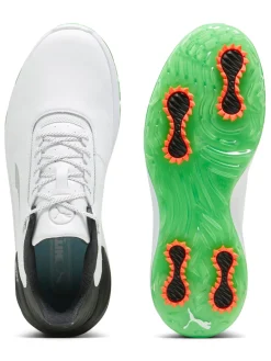 Puma Clearance Shoes|Phantomcat NITRO+ Golf Shoes - White/ Black/Fluro Green