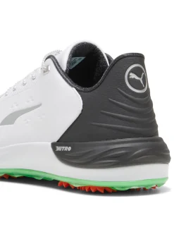 Puma Clearance Shoes|Phantomcat NITRO+ Golf Shoes - White/ Black/Fluro Green