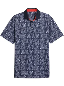 Puma Shirts|Pique Royal Polo - Deep Navy/White Glow