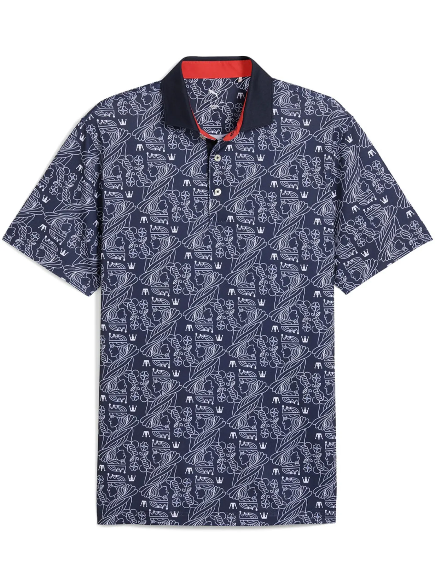 Puma Shirts|Pique Royal Polo - Deep Navy/White Glow