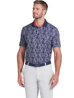 Puma Shirts|Pique Royal Polo - Deep Navy/White Glow
