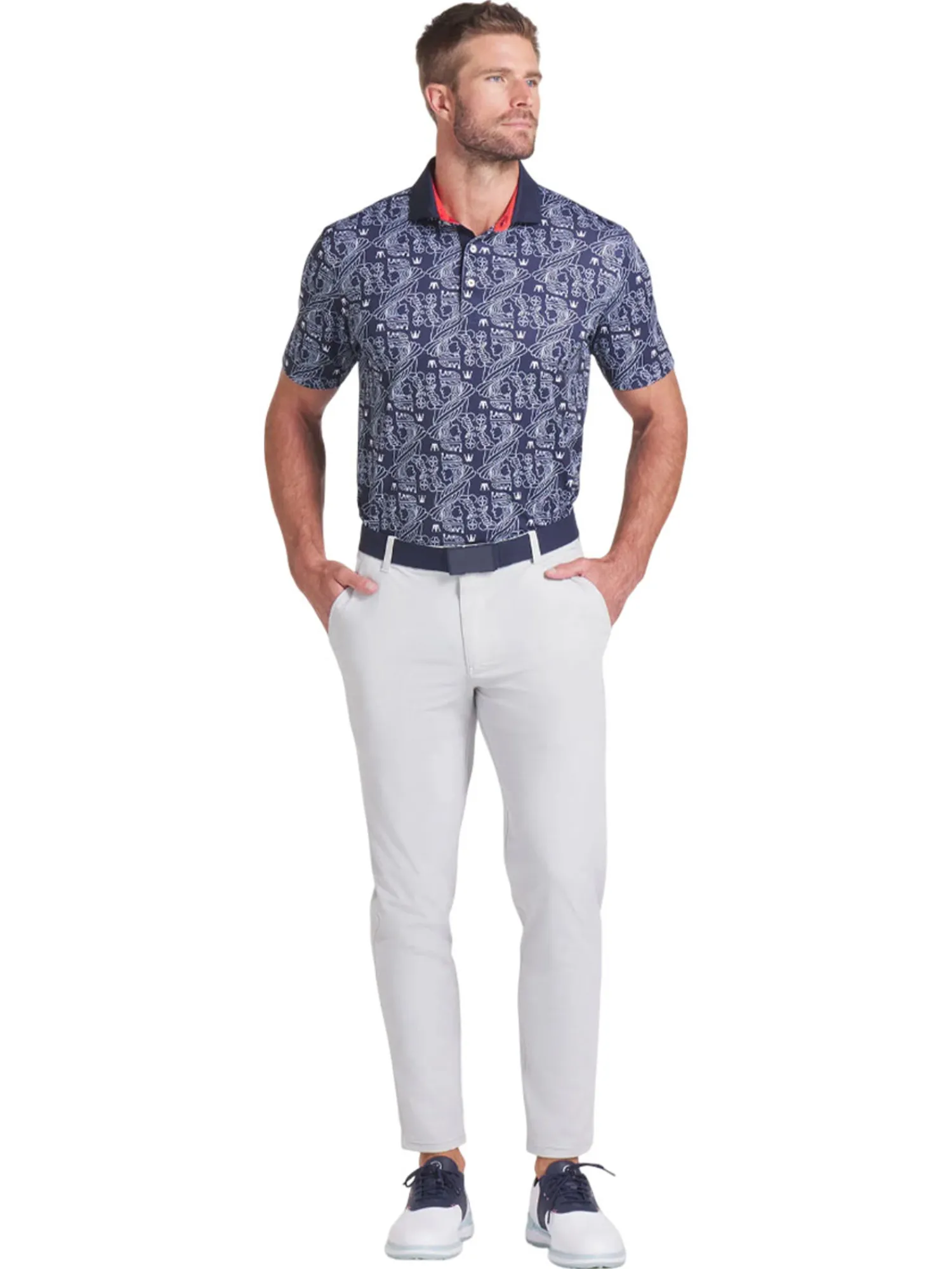 Puma Shirts|Pique Royal Polo - Deep Navy/White Glow