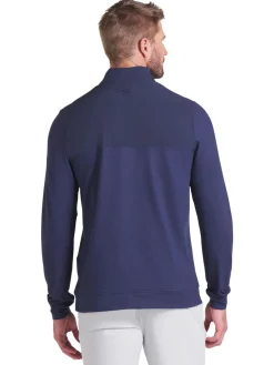 Puma Jumpers|Ripguard Hybrid 1/4 Zip - Deep Navy Heather/Deep Navy