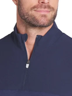 Puma Jumpers|Ripguard Hybrid 1/4 Zip - Deep Navy Heather/Deep Navy