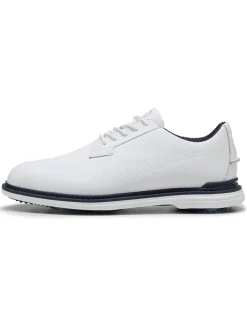 Puma Mens Golf Shoes|Royale Golf Shoes - White/Deep Navy/Team Light Blue