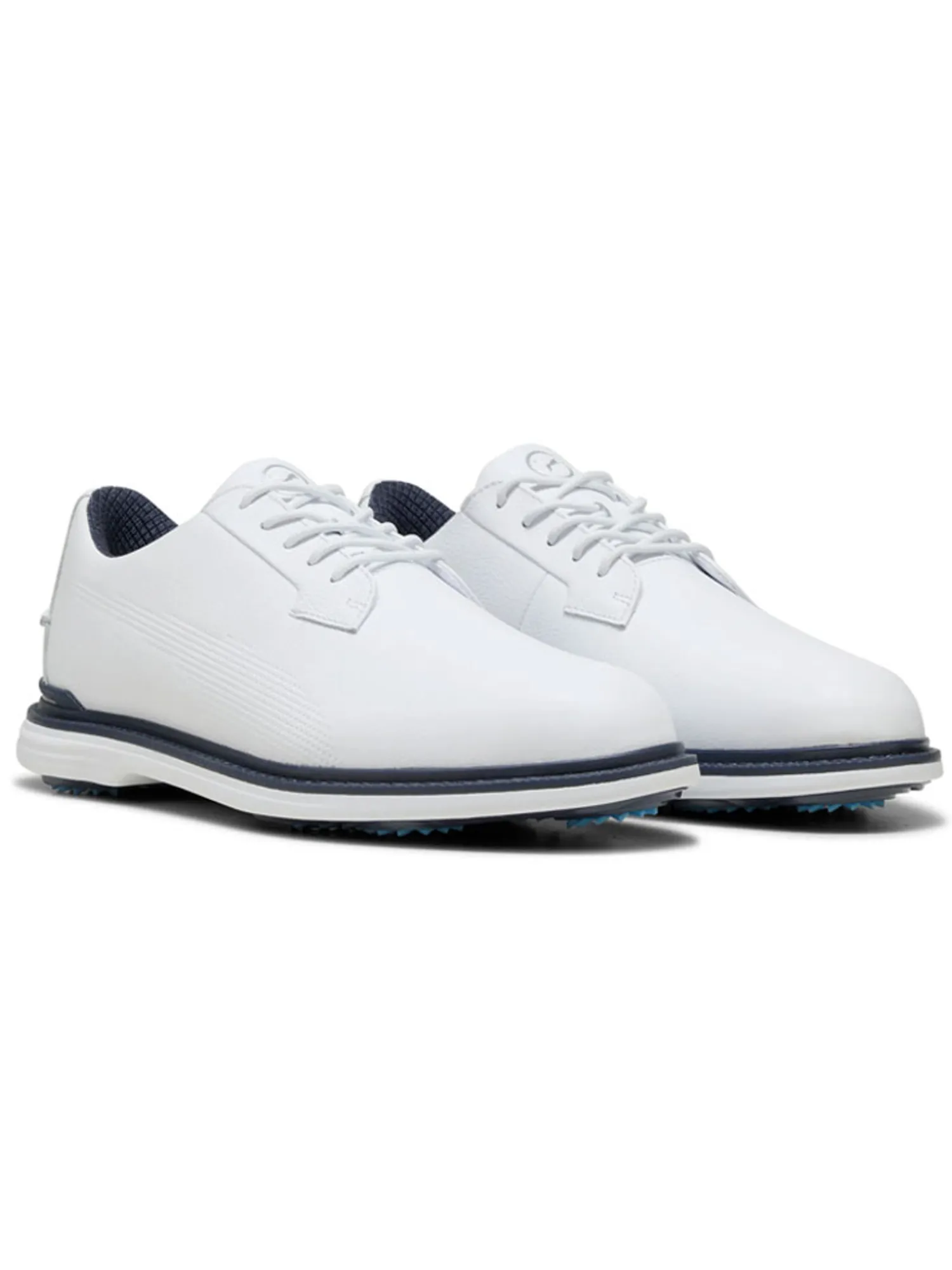 Puma Mens Golf Shoes|Royale Golf Shoes - White/Deep Navy/Team Light Blue