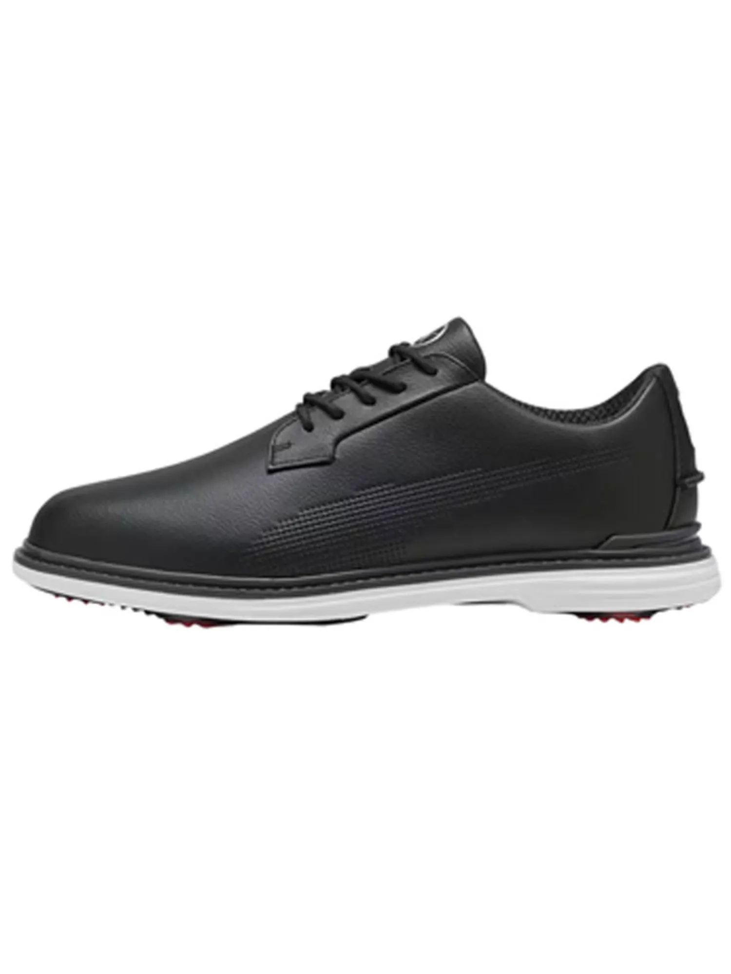 Puma Mens Golf Shoes|Royale Golf Shoes - Black/Flat Dark Grey/Red Blast
