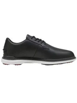 Puma Mens Golf Shoes|Royale Golf Shoes - Black/Flat Dark Grey/Red Blast