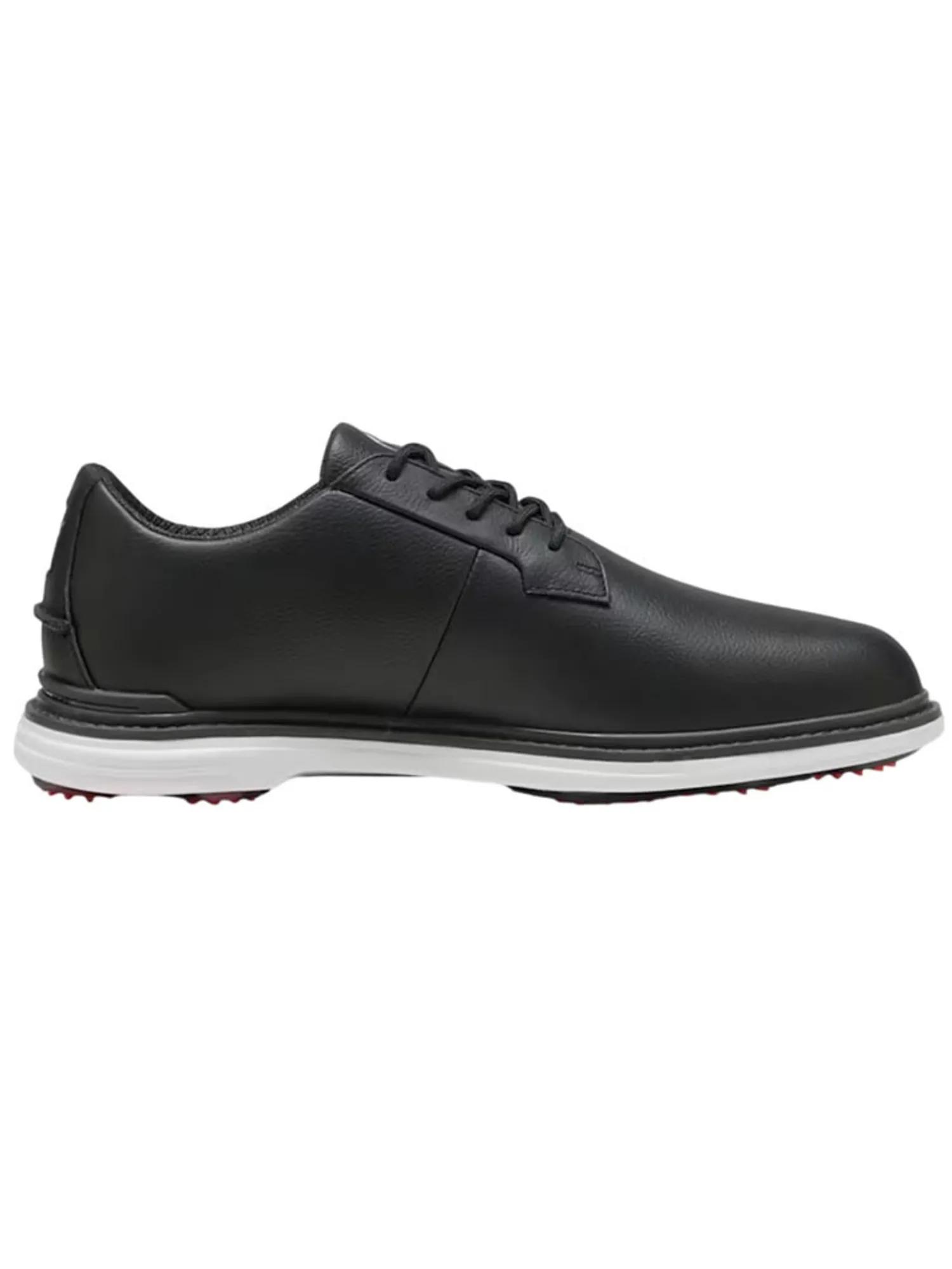 Puma Mens Golf Shoes|Royale Golf Shoes - Black/Flat Dark Grey/Red Blast