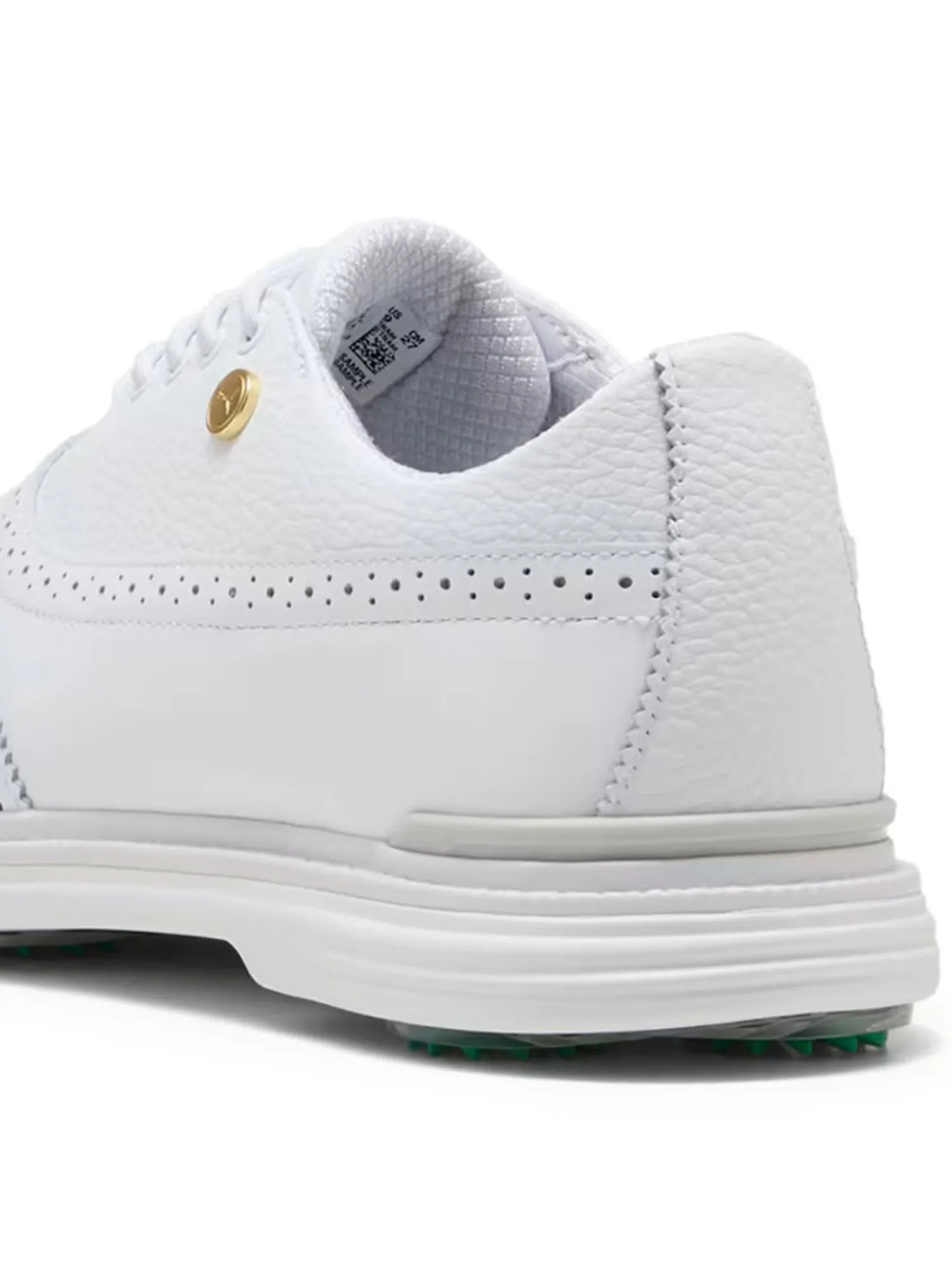 Puma Mens Golf Shoes|Royale Wingtip Golf Shoes - White/Vapor Grey/Grassy Green