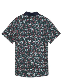 Puma Shirts|Womens Floral Burst Golf Polo - Deep Navy