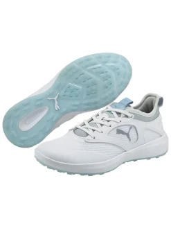 Puma Clearance Shoes|Women's IGNITE Malibu Golf Shoes - White/ Silver/Lucite