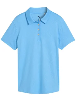 Puma Shirts|Womens MATTR Animal Deboss Golf Polo - Team Light Blue