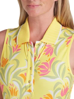 Puma Shirts|Womens x Dani Dazey Sleeveless Polo - Sunny Yellow