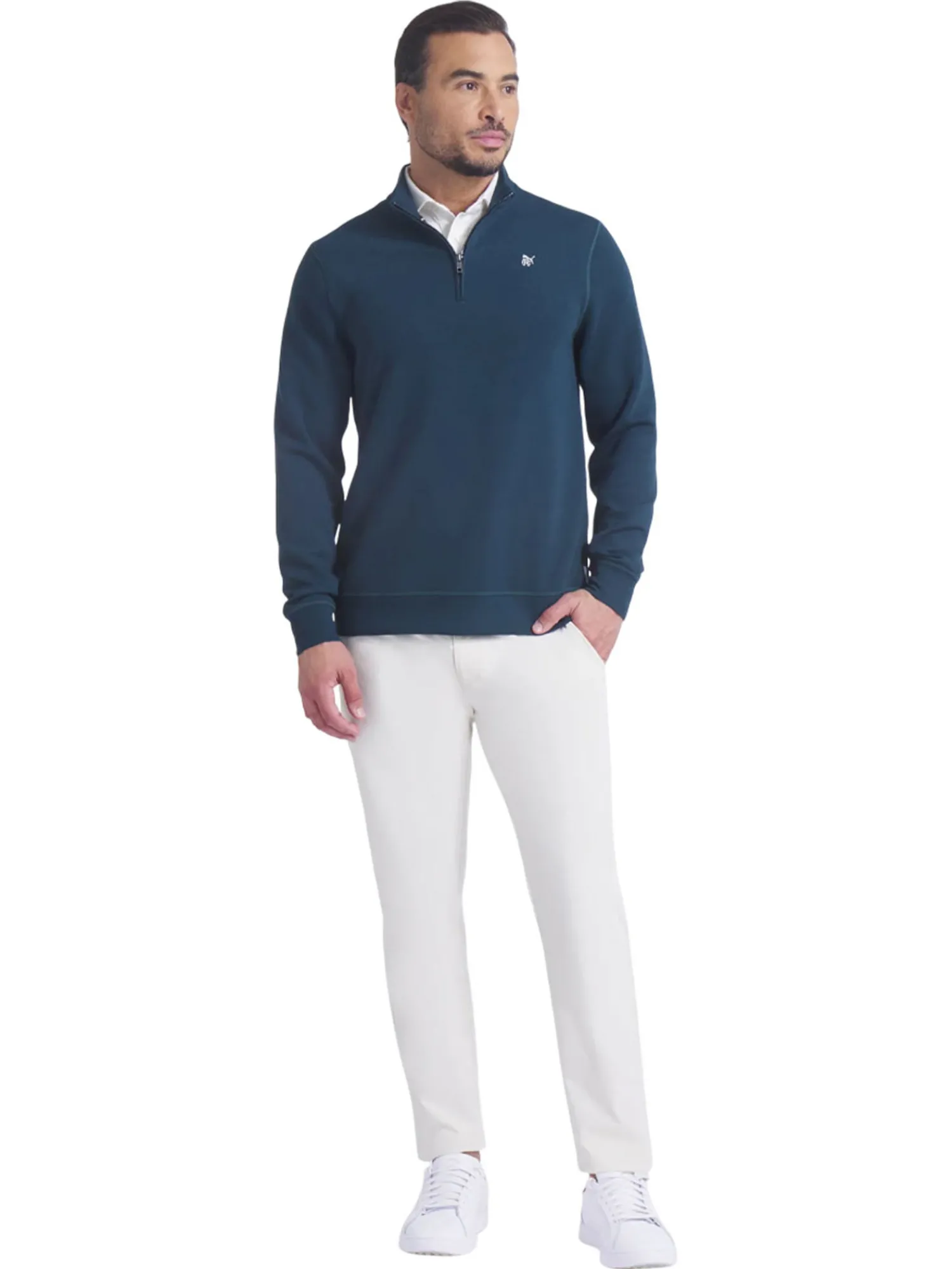 Puma Jumpers|x Reigning Champ CLOUDSPUN Fleece Golf 1/4 Zip - Green Terrain