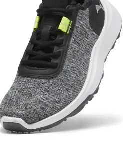 Puma Junior Golf Shoes|Youth FUSION Crush Sport Spikeless Golf Shoes - Black/Electric Lime
