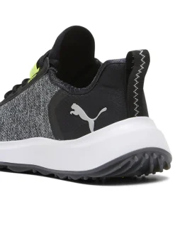 Puma Junior Golf Shoes|Youth FUSION Crush Sport Spikeless Golf Shoes - Black/Electric Lime