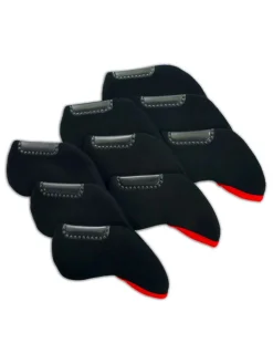 Redback Sport Club Covers|Redback Neoprene with Window Iron Covers - Black/Red