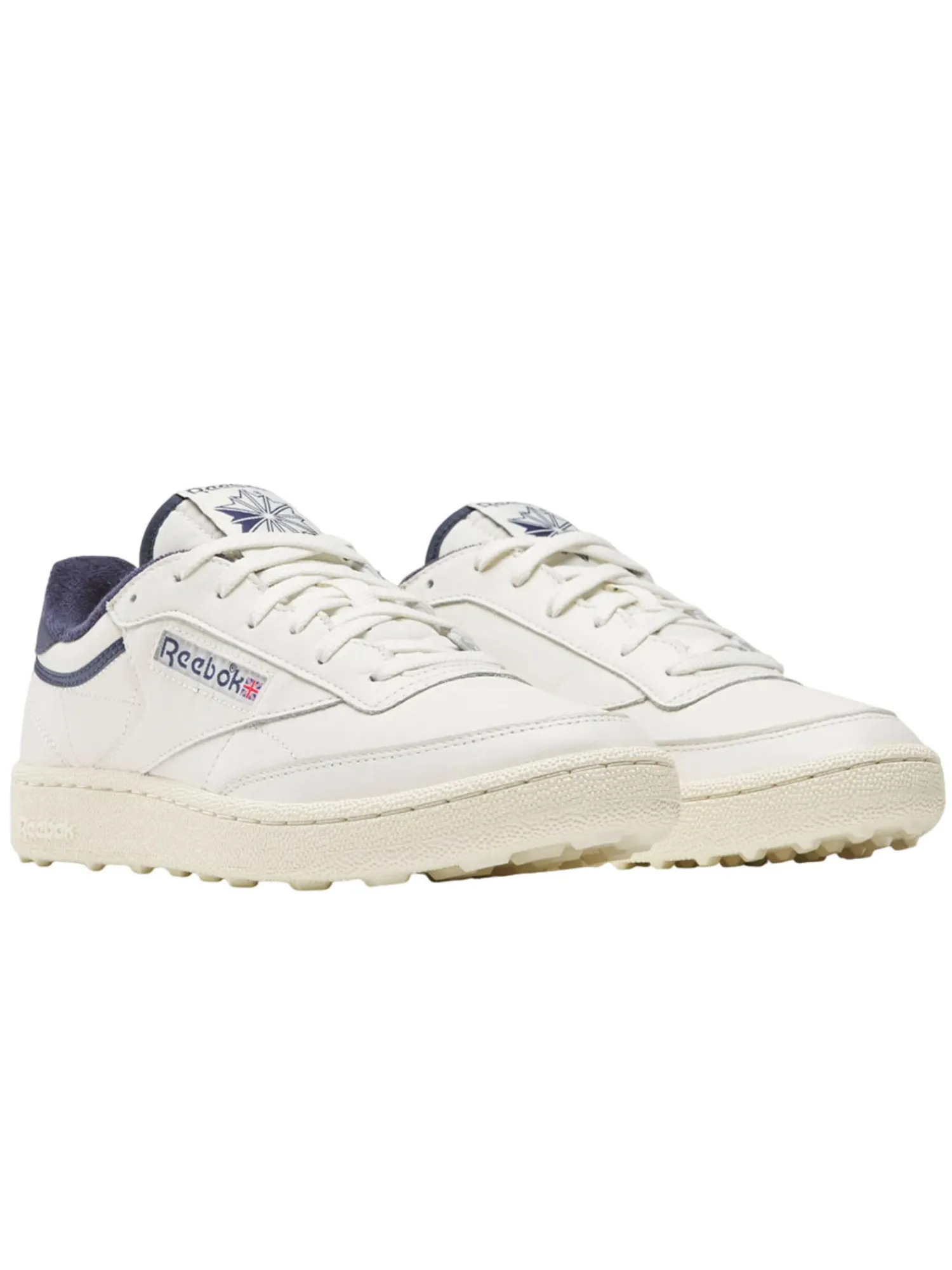 Reebok Mens Golf Shoes|Club C Golf Shoes - Chalk/Vintage Chalk/Vector Navy