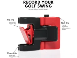 SelfieGOLF Training Aids|Mobile Phone Holder - Black/Red