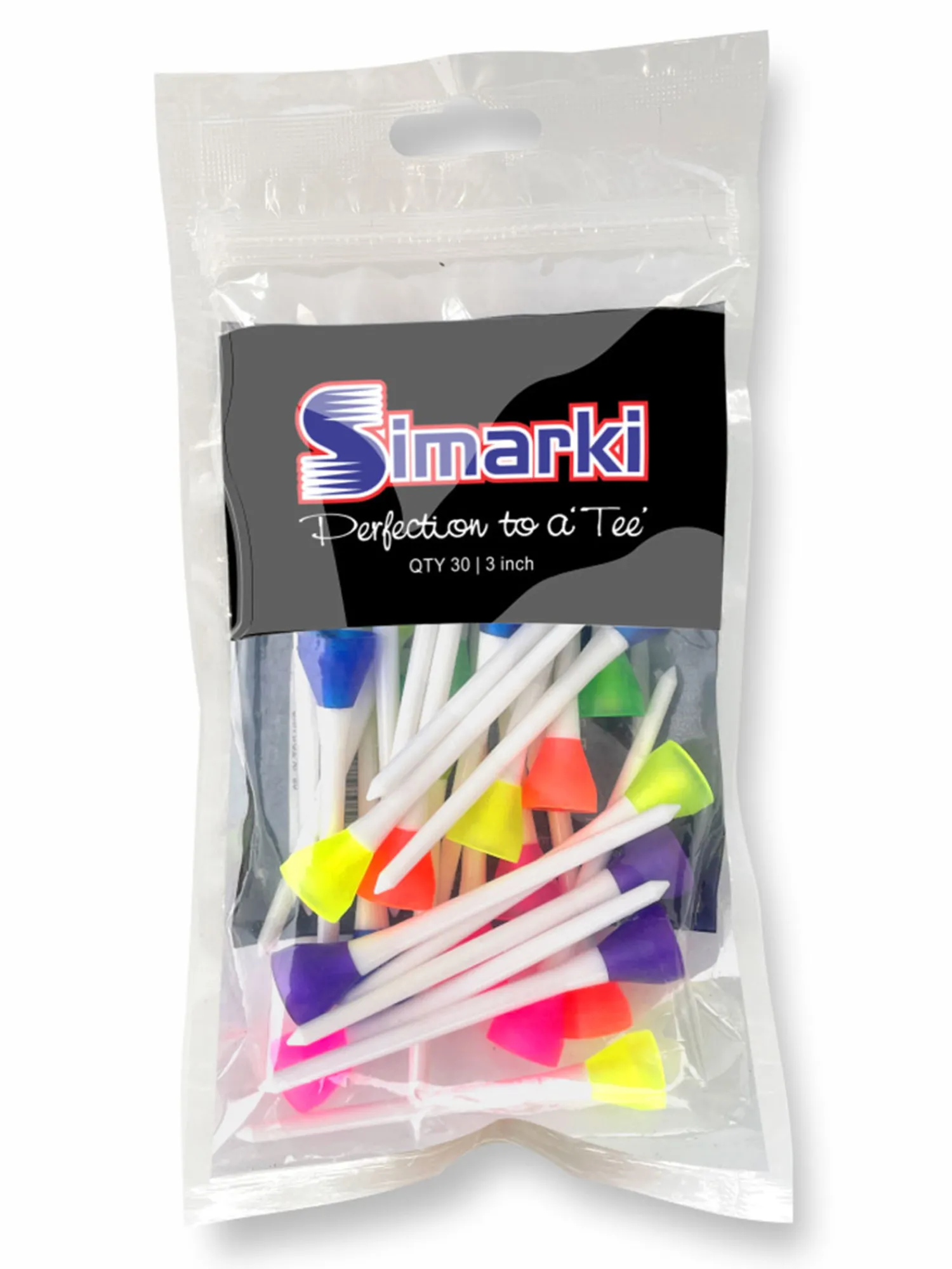 Simarki Tees|Golf Tees 30 Pack Mixed - 77mm