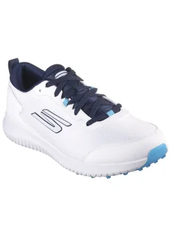 Skechers Mens Golf Shoes|Clearance Shoes|GO GOLF Max Fairway 4 (Extra Wide) Golf Shoes - White/Navy Blue