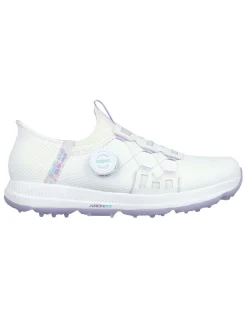 Skechers Clearance Shoes|Women's GO GOLF Elite 5 Slip 'In Golf Shoes - White/Lavender