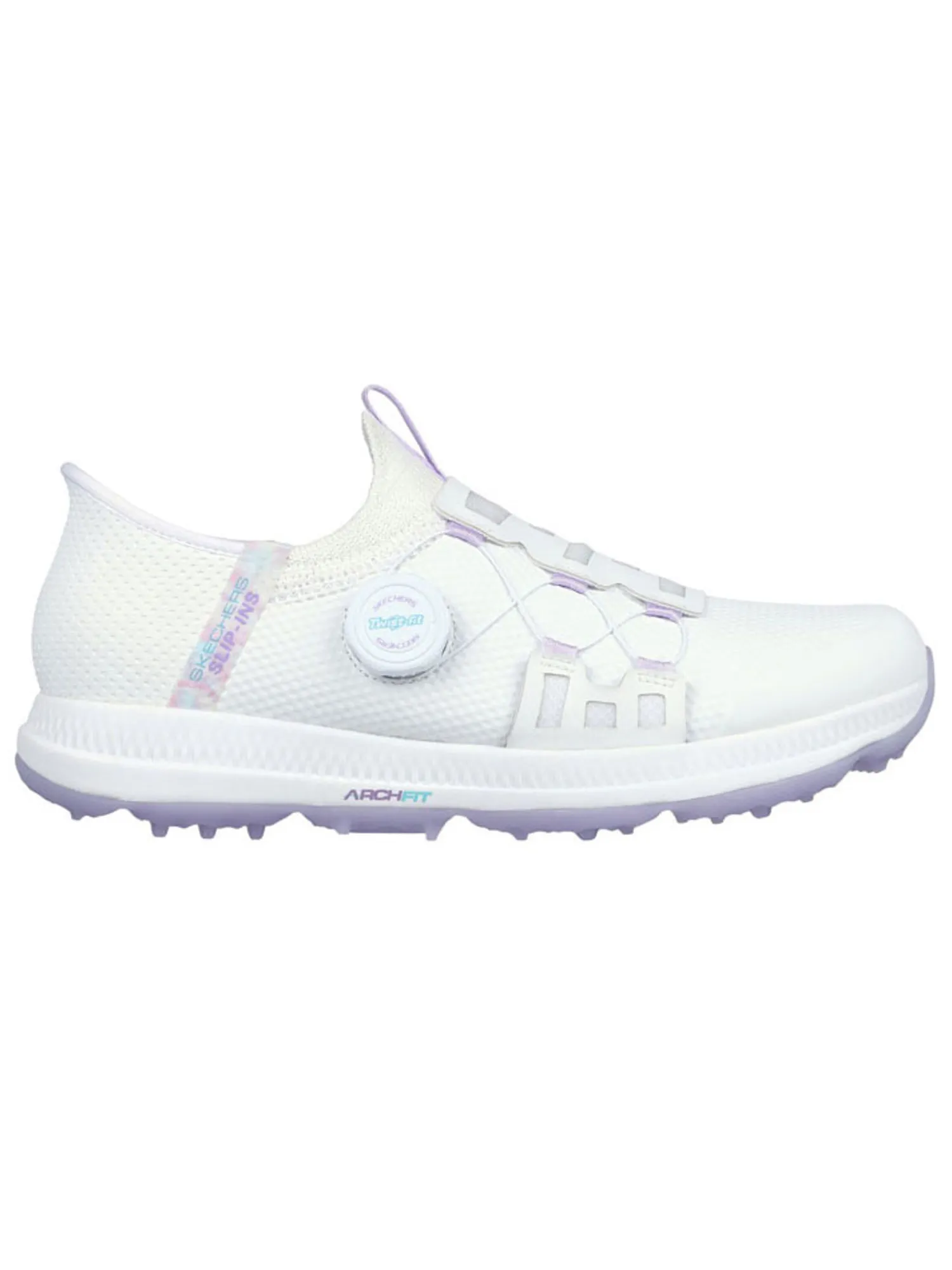Skechers Clearance Shoes|Women's GO GOLF Elite 5 Slip 'In Golf Shoes - White/Lavender