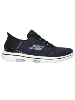 Skechers Clearance Shoes|Women's GO GOLF Walk 5 Slip 'In Golf Shoes - Black/Lavender