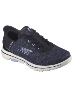 Skechers Clearance Shoes|Women's GO GOLF Walk 5 Slip 'In Golf Shoes - Black/Lavender