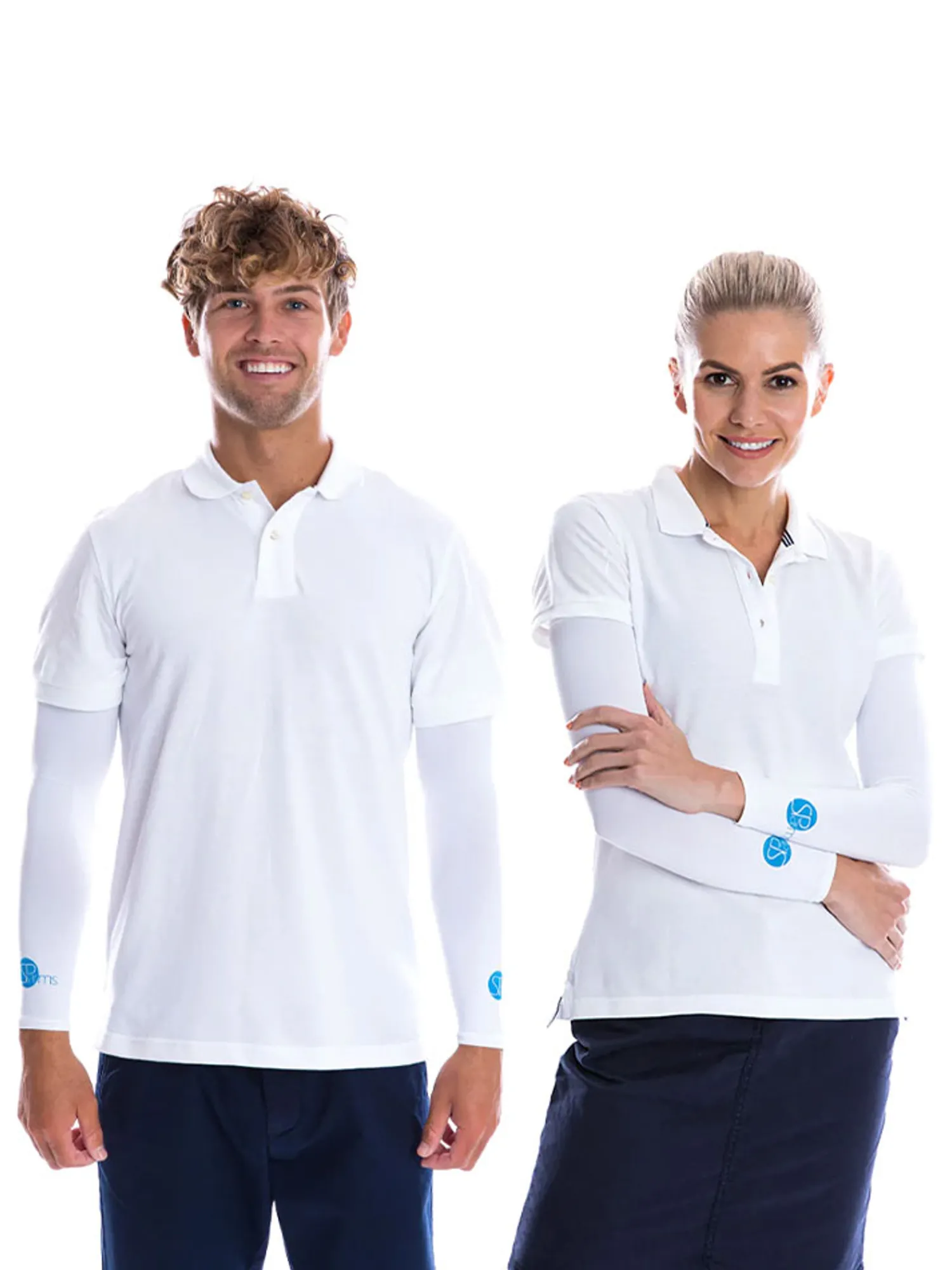 SParms Sleeves|Sun Protection Arm Sleeves - White