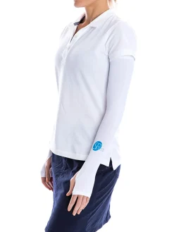 SParms Sleeves|Sun Protection Arm Sleeves With Thumbhole - White
