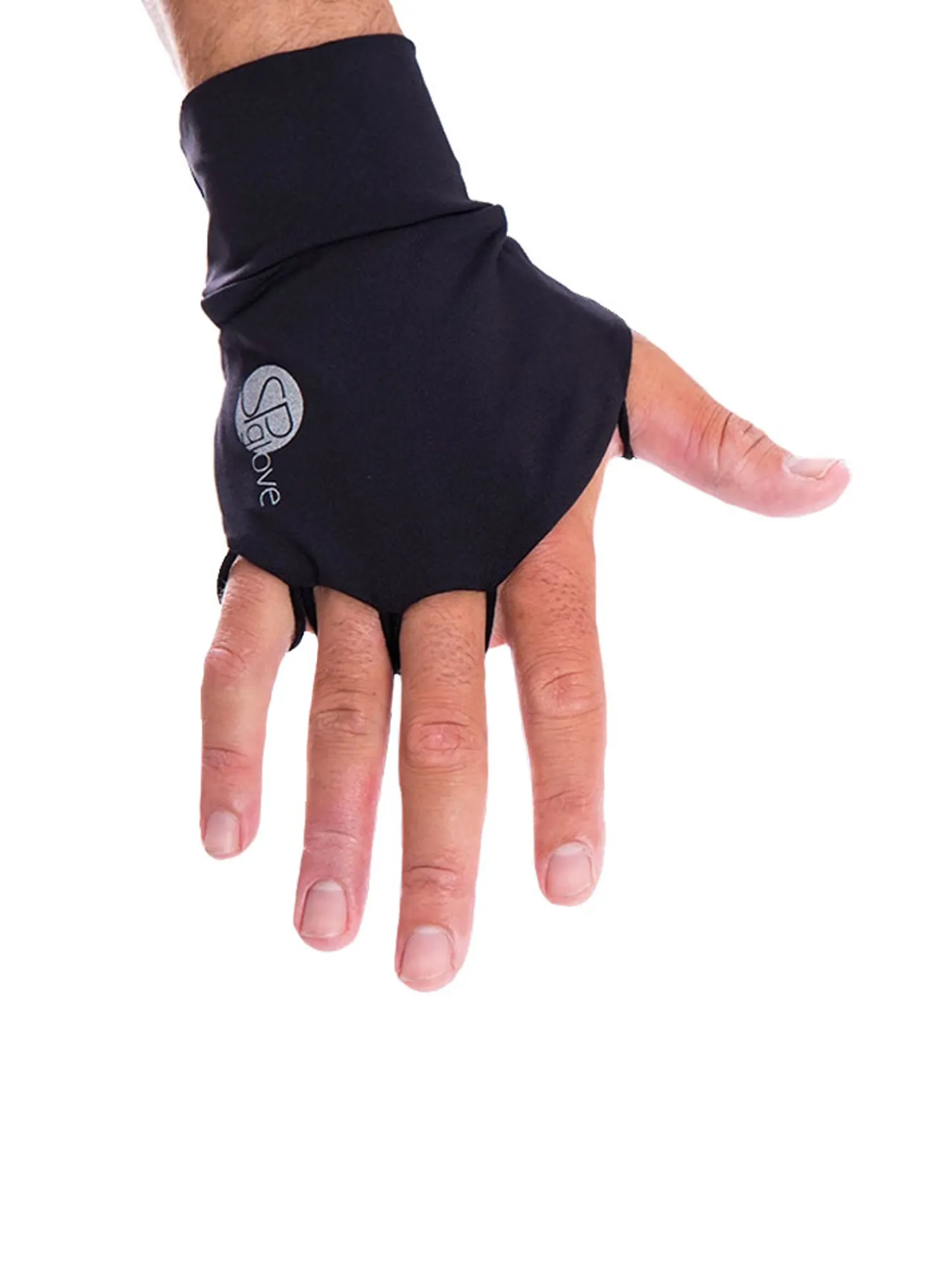 SParms Sleeves|Sun Protection Palmless Gloves - Black