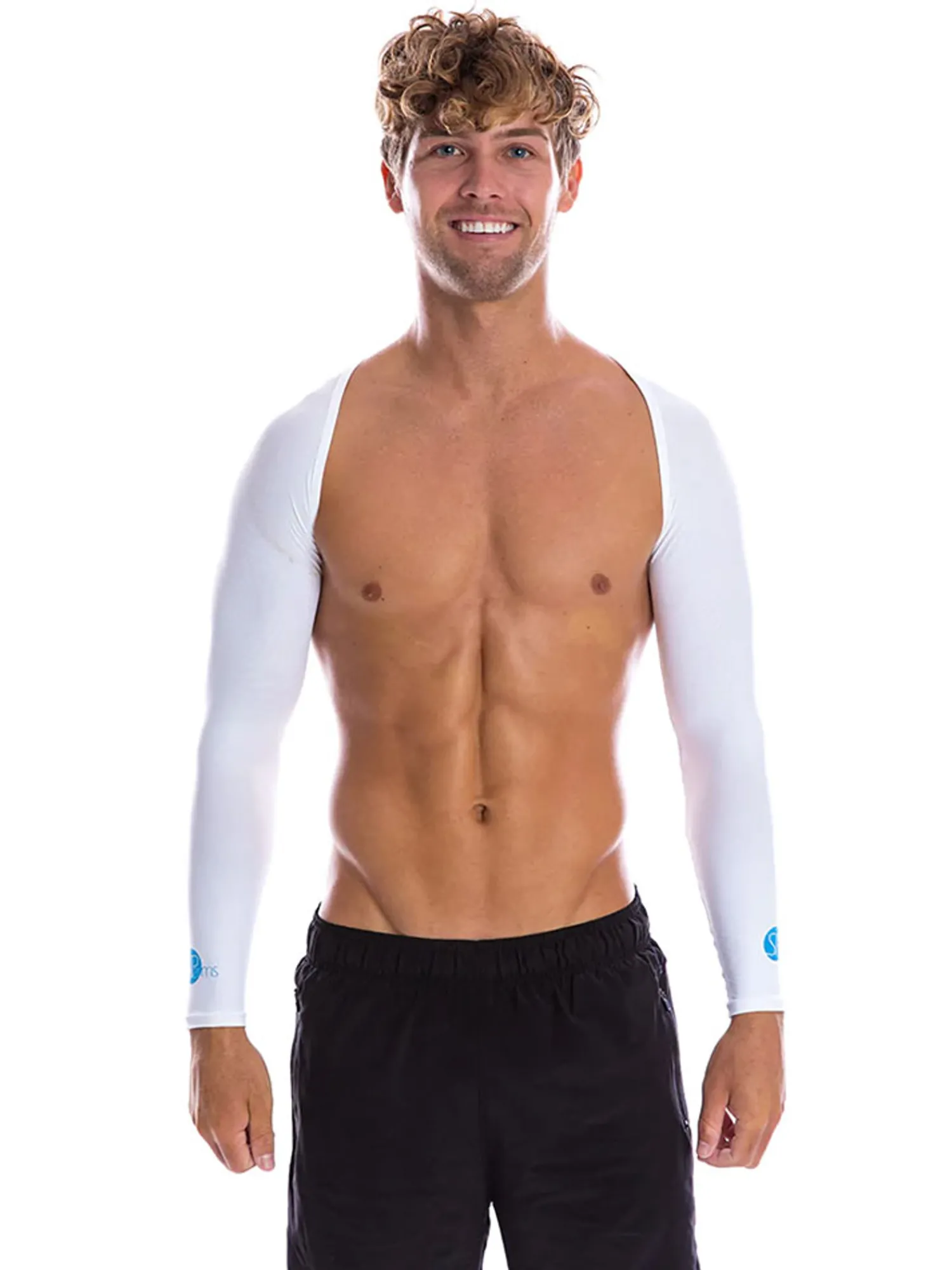 SParms Sleeves|Sun Protection Shoulder Wrap (Shawl) - White