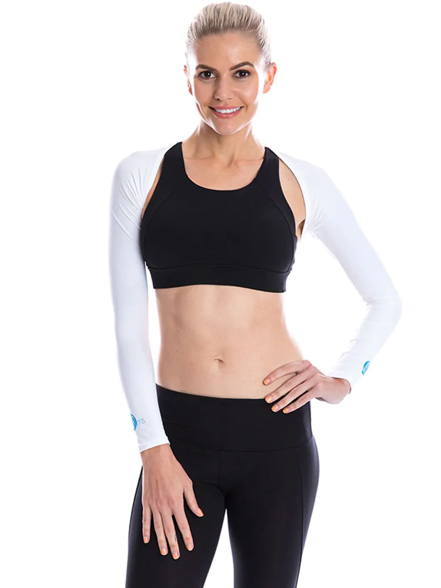 SParms Sleeves|Sun Protection Shoulder Wrap (Shawl) - White