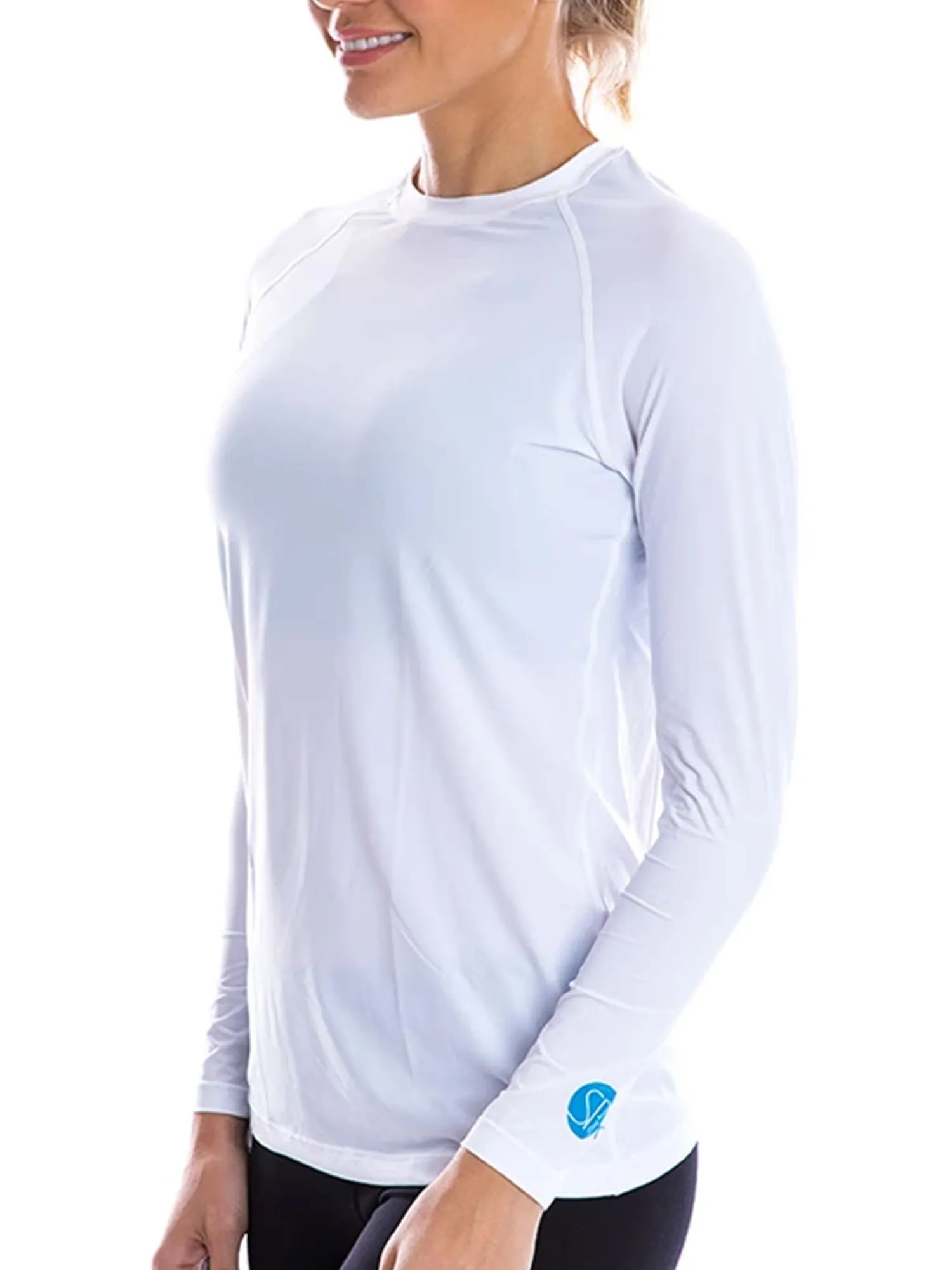 SParms Base Layers|Women's Body Round Neck Sun Protection - White