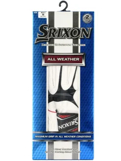 Srixon Mens Golf Gloves|All Weather Pack Of 2 Golf Gloves - White